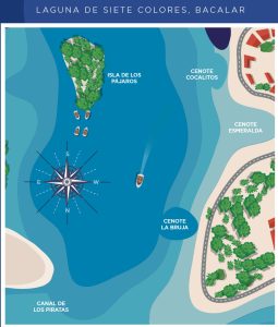 mapa laguna bacalar